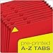 Globe-Weis/Pendaflex Colored Expansion File, Open Top, 21 Pockets, A to Z Tabs, Letter Size, Red (17A-RED)