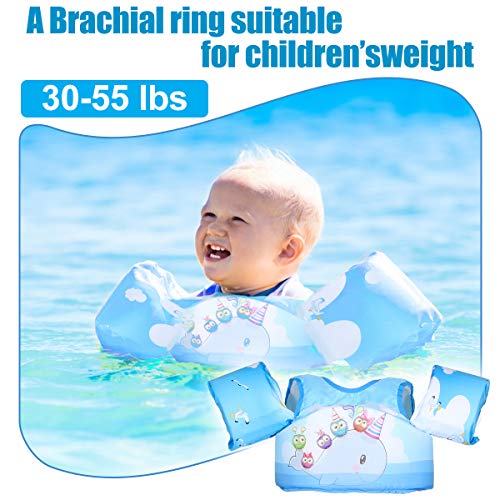 Hutigertech Toddler Swim Vest 3055 Pounds Boy & Girl, Kids Swim Life