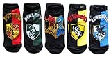 Harry Potter Hogwarts School Uniform Luna Cedric Draco Harry 5 Pack Ankle Socks Multi Large