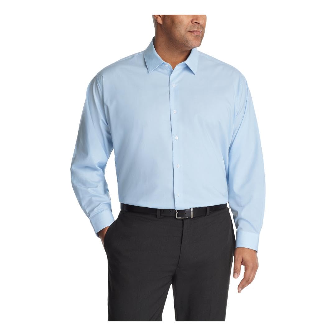 Van Heusen Men’s FIT Dress Shirt Comfort Performance Stretch (Big and Tall), Soft Blue