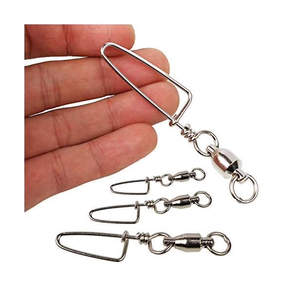 Sougayilang-Fishing-Ball-Bearing-Swivel-Snap-Saltwater-Fishing-Swivels-with-Coastlock-Snap-Connector-Fishing-Tackle