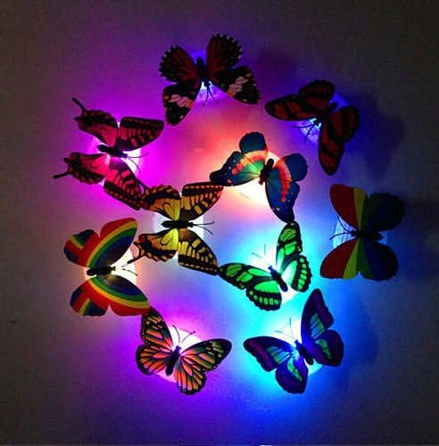 lovely New 1 pcs Color Changing Beautiful Cute Butterfly LED Night Light Lamp 1xPcs "RandomColor"Set 024