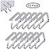 SCRENDY Outdoor Tablecloth Clips Large Table Cover Clamps for 2 Inch Thick Tables, Flexible Stainless Steel Picnic Table Cloth Clips Holders (12 pcs)