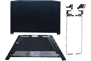 YUHUAI Laptop Replacement LCD Top Back Cover Case and Screen Hinges Fit Acer Nitro 5 an515-41 an515-42 an515-53 an515-51 N17C1