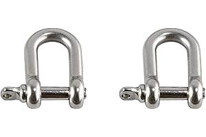 Ergodyne - 19792 Squids 3790S Tool Attachment Shackle, Stainless Steel, 15 Pounds, 2-Pack, Small