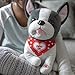 Hallmark Home 6MJV3563 French Bulldog Singing Plush, White with Red