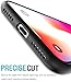 TOZO for iPhone X Case Soft Grip Matte Finish TPU + PC Clear Hard Back Panel Hybrid PC+TPU -Protect Cover Back Transparent Bumper for iPhone 10 / X Black Edge