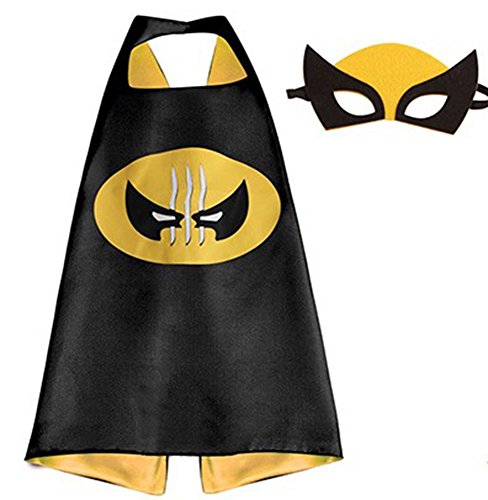 Marvel Heroes Wolverine Logo Cape and Mask Costume - In Gift Box from Outlander