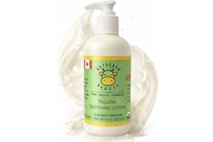 Tallow Lotion (Coconut Paradise) – Grass-Fed and Finished Tallow for Sensitive, Dry, and Itchy Skin – Natural Hydration for F