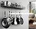 SparkWorks Pot Rack(Black)-THE UNIQUELY DESIGNED Wrought Iron Pot Rack includes 8 angled hooks;NO Assembly Required;Stylish 3D centerpiece Love By All.