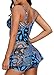 Urban Virgin Women Shaping Body One Piece Boy-Leg Bathing Suit Swim Dress Printed Swimwear Swimsuits for Women