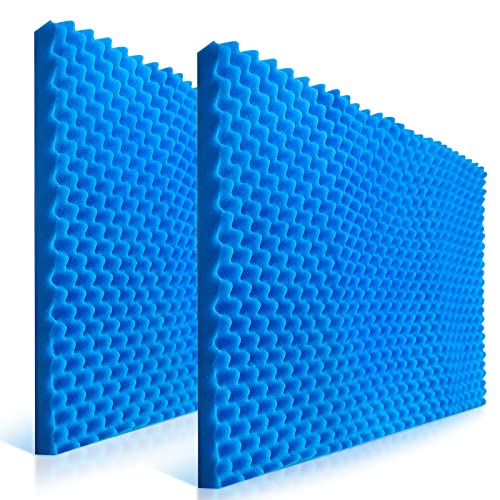 Frcevzoie 2 PACK Acoustic Panels 24”×48”×2” Egg Crate Foam Soundproof