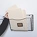 Wall35 Felic Hanging File Organizer, Folder and Mail Holder for Wall, Metal Chicken Wire Baskets with Tag Slot, Black Set of 3