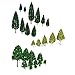 27pcs Mixed Model Trees Train Railways Architecture Landscape Scenery Layout 3-16 cm