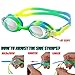 UShake Kid Swim Goggles, Anti-Fog Lens and Hypoallergenic Silicone Gaskets Child Swimming Goggles for Kids and Early Teens (Green&RED Mix 2 Pack)
