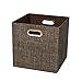 Storage Bins Cube Containers Boxes,Thick and Heavy Duty Fabric Drawers, 11×11 inch- Set of 4,Brown