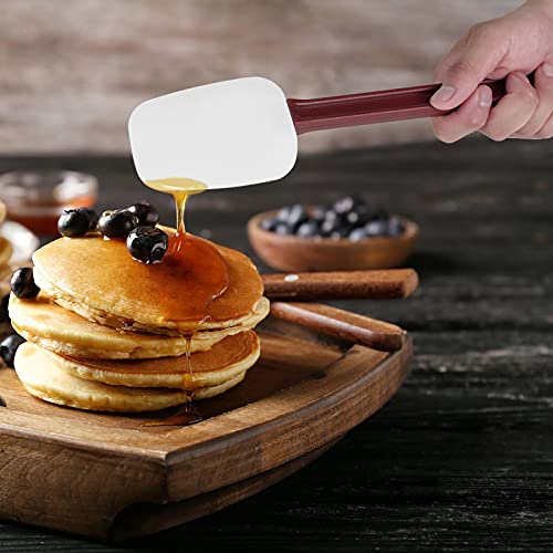 High Heat Resistant Silicone Scraper Spoon Commercial Spatula for Cooking, Rubber Spatula Set of