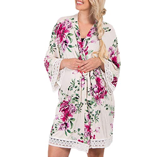 Maternity Nursing Nightgown - Labor & Delivery Hospital Gown For Breastfeeding - View #2