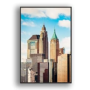 Framed Canvas Wall Art for Living Room, Bedroom Brooklyn Bridge and New York City Canvas Prints for Modern Home Decoration Ready to Hang - 16"x24" inches