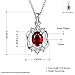 【Christmas Gift】Sterling Silver Plated Ruby Pendant Swarovski Elements Crystal Necklace for Women,18