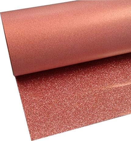 Siser Glitter HTV 20" x 3ft Roll - Iron on Heat Transfer Vinyl (Rose Gold)