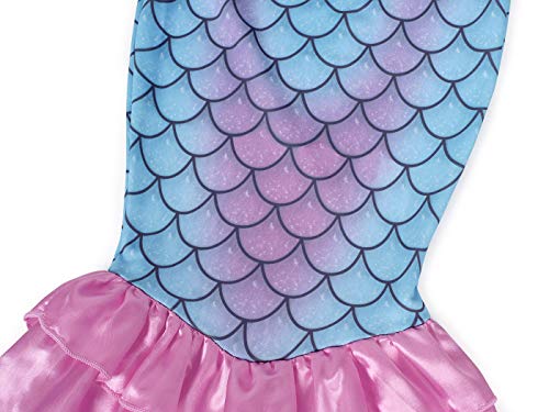 Cotrio Little Mermaid Costume with Accessories Girls Princess Dresses Birthday Party Fancy Dress Halloween Outfits Size 4T (3-4Years, Pink, 110) - Thumbnail 7