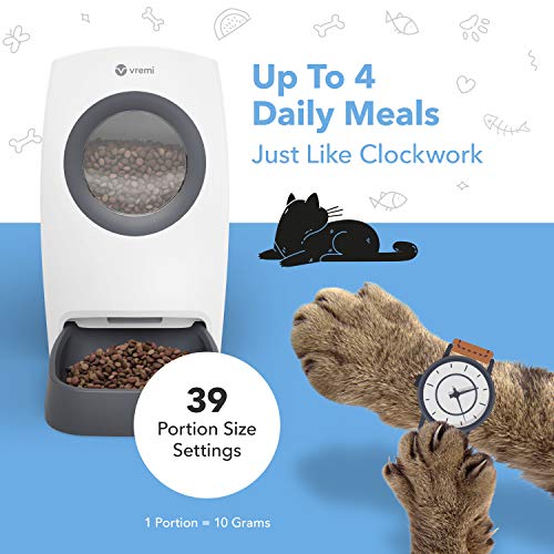 Vremi Automatic Pet Feeder 6L Dry Food Dispenser for Cats and Dogs