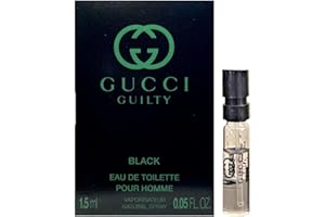 Gucci Guilty Black Sample Perfume Men EDT Spray Pour Homme MINI SMALL Travel Size 1.5 ML / 0.05 (3676) - set of 3