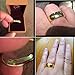 HSG Tungsten Rings for Men Women 8mm 18k Gold Plated High Polished Comfort Fit Domed Wedding Band