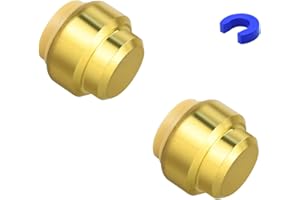RUBY.Q 2 Pack Push-to-Connect Plumbing Fittings, 1/2" Pushfit End Cap Fittings with Disconnect Clip for Copper, PEX, CPVC Pipe