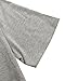 StyleDome Women V Neck Casual Blouse Shirts Short Sleeve Asymmetrical Hem Solid Plain Long Tee Tops Grey US 14