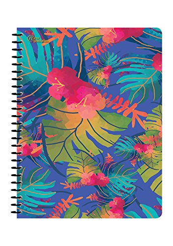 New Generation - Floral - 1 Subject 70 Sheets 8" x 10.5" wirebound Spiral Notebook , 6 PACK ,COLLEGE Ruled , Heavy Duty covers ,3 Hole Punch (6 PACK SPIRAL NOTEBOOK COLLEGE RULED) - Thumbnail 5