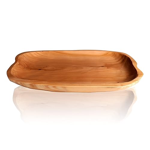 DeziWood Wooden Tray for Decor, Rustic Wood Decorative Tray