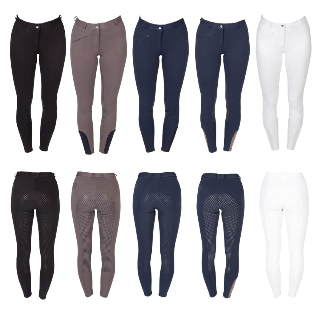 PFIFF Women's Damen Reithose Sanja Breeches, Grey-Blue, 44 (EU)