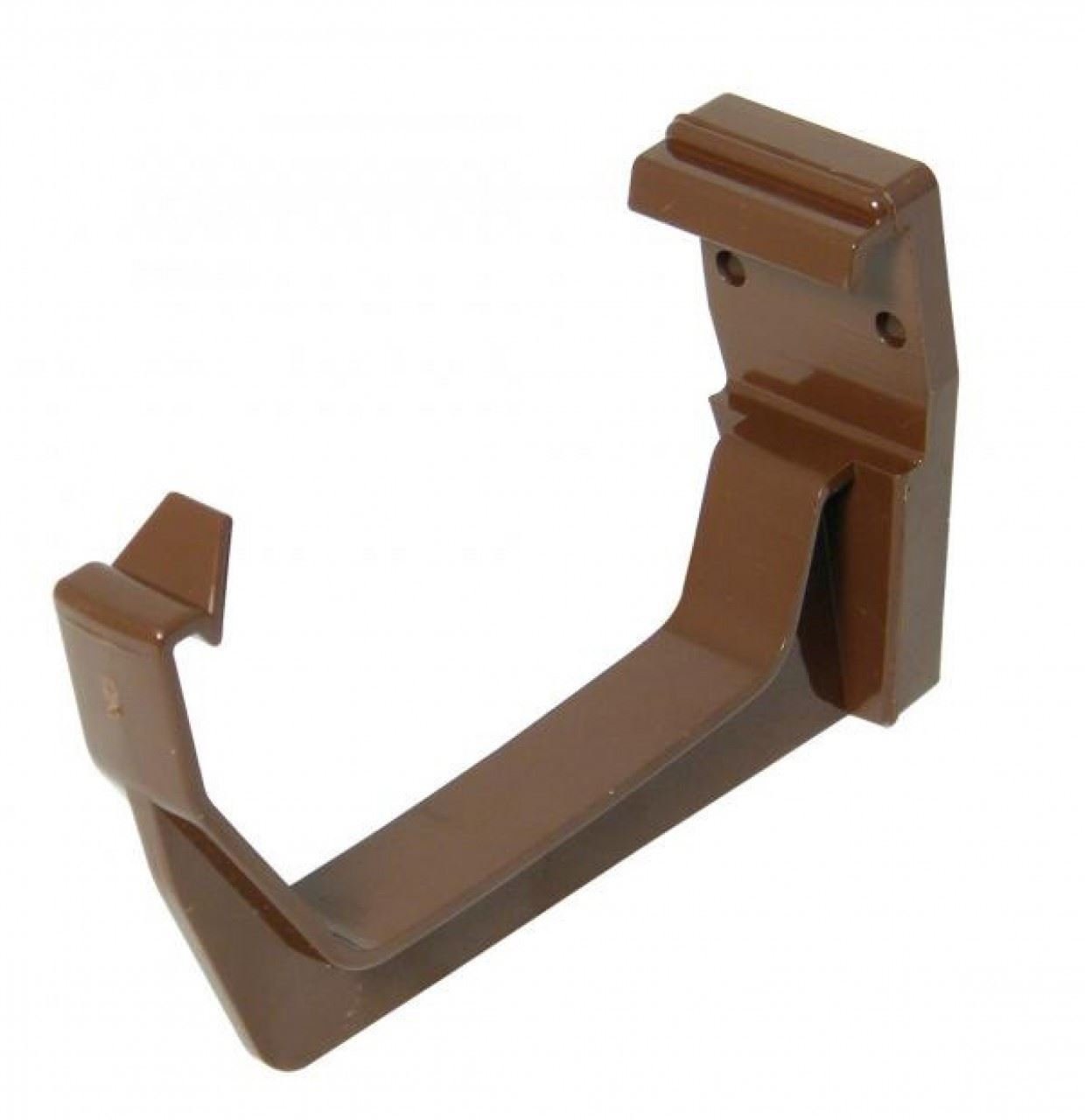 FLOPLAST 114mm Square Fascia Gutter Bracket - Brown - Bag of 2
