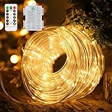 LIGHTNUM Battery Rope Lights 40Ft 120 LED Rope