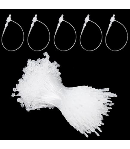Uxcell Snap Lock Pins Loop Price Tag Fastener Plastic Tags Ties Black 9 Inch 2000pcs