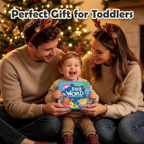SAMZX Reusable Water Coloring Books for Toddlers 1-3, 4 Pack Magic Water Painting Book for Mess-Free Coloring, Travel Activity Toys & Educational Learning Kits Gifts for Kids Boys Girls Ages 3+