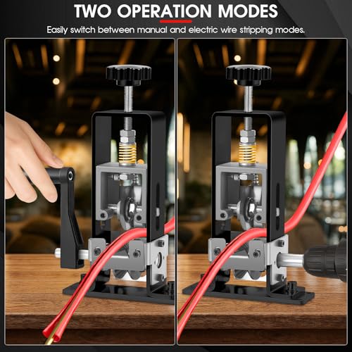 Manual Electric Cable Stripper, Manual Wire Stripping Machine, Hand Crank Wire Stripping Machine 1-25 mm Copper Stripping Tool for Recycling Wires