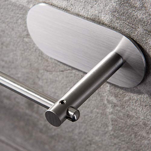 YIGII 2 Pack Hand Towel Holder Self Adhesive - 7 1/2 inch Towel Bar/Towel Ring Stick on Wall for Bathroom and Kitchen No Drilling, Stainless Steel Brushed