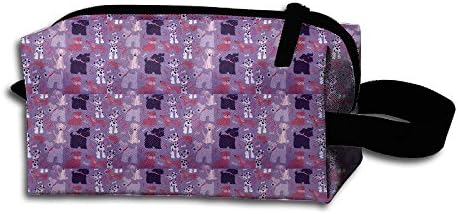 Multiple Dogs On Gray Cute Pets Storage Cosmetic Bag Portable Travel Makeup Bag Packing Pouches