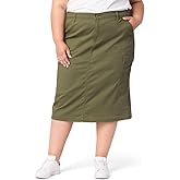 Levi Strauss Signature Gold Women's Size Everyday Cargo Midi Skirt Mid-Rise Stretch Denim (Available in Plus)
