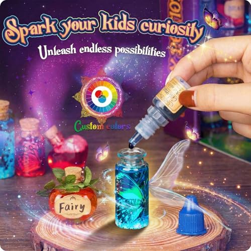 Alritz Fairy Potions Kit, Magic Mix Kit 20 Bottles, Decorations Ornaments Garden Crafts Birthday Gifts Toys for Girls 6 7 8 9 10 Years Old Families Party Outdoor Indoor