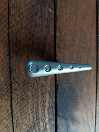 Pack of 2 Satin Finish Teardrop Hammer tee Handle c/w Screw Contemporary CEN037