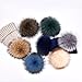 Real Raccoon Fox Fur Pompom with Button Big Fur Ball for Beanies DIY Accessory
