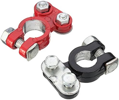 2Pcs Aluminum Positive and Nagative Car Battery Terminal Clamp Clips Connector