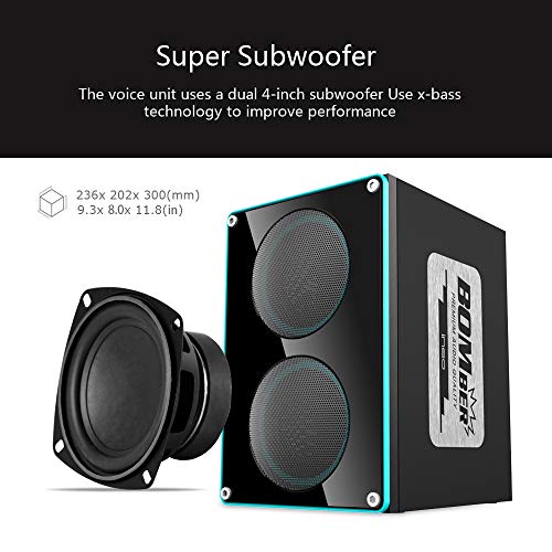 ineo Wooden 2.1 Gaming/PC Speakers with Subwoofers and Individual Control Box (W403)