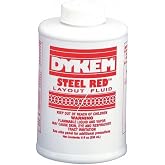 Dykem 04968 Red Layout Fluid - 8 oz Brush-In-Cap Bottle - 80496 [PRICE is per EACH]