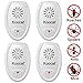 Pack of 4 Koocat Ultrasonic Pest Repeller for Insects, Rodents, Mice, Rats, Ants, Spiders, Cockroaches, Bug - Premium Pest Control Repellent, Uses the Latest High-Effective Ultrasonic Technology