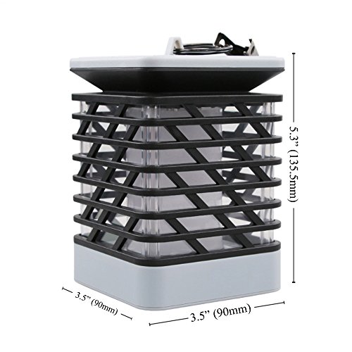Famgee Hanging Solar LED Lantern Flickering Flame Light for Garden Pathway Deck Holiday Party Christmas Decorations Waterproof